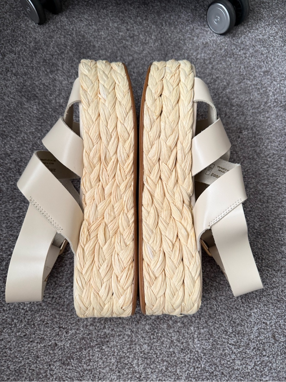 Zara Cream Braided Espadrille Platform Sandals - Women